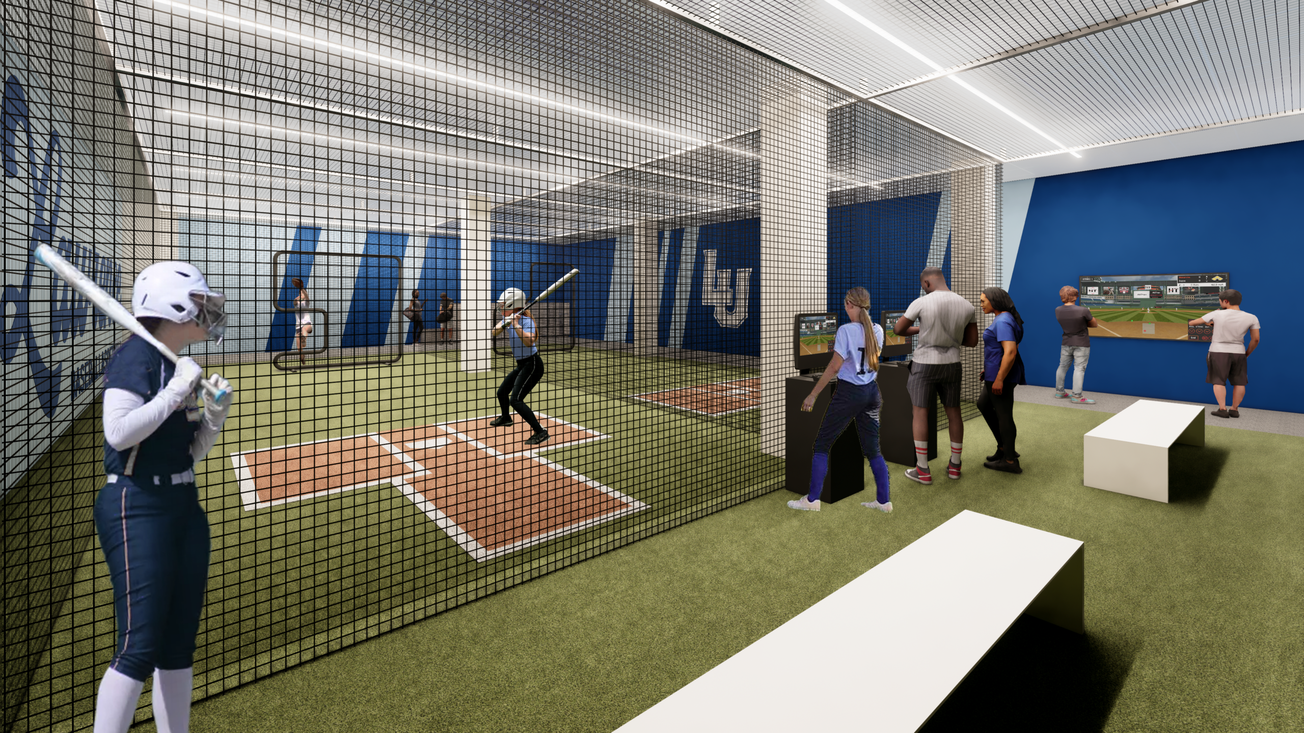 render of batting cages
